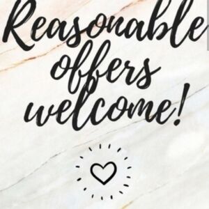 Reasonable Offers Welcome Graphic Print - White